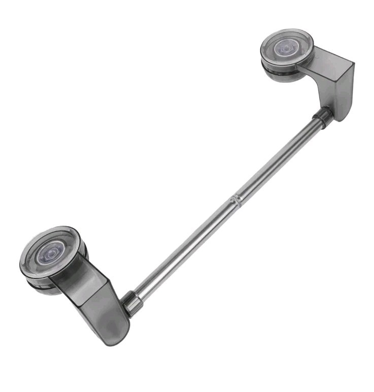 Adjustable 12 - 19" Bathroom Suction Cup Towel Rack With Adjustable Angles