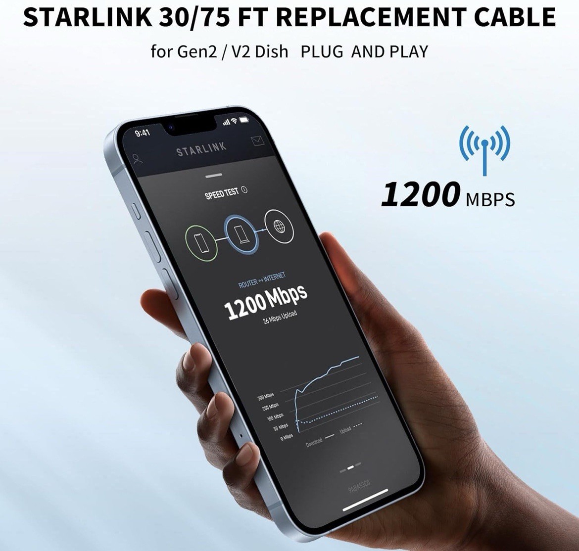 Gen 2 Cable for Starlink Replacement Cable for Star Link V2 Standard 30FT