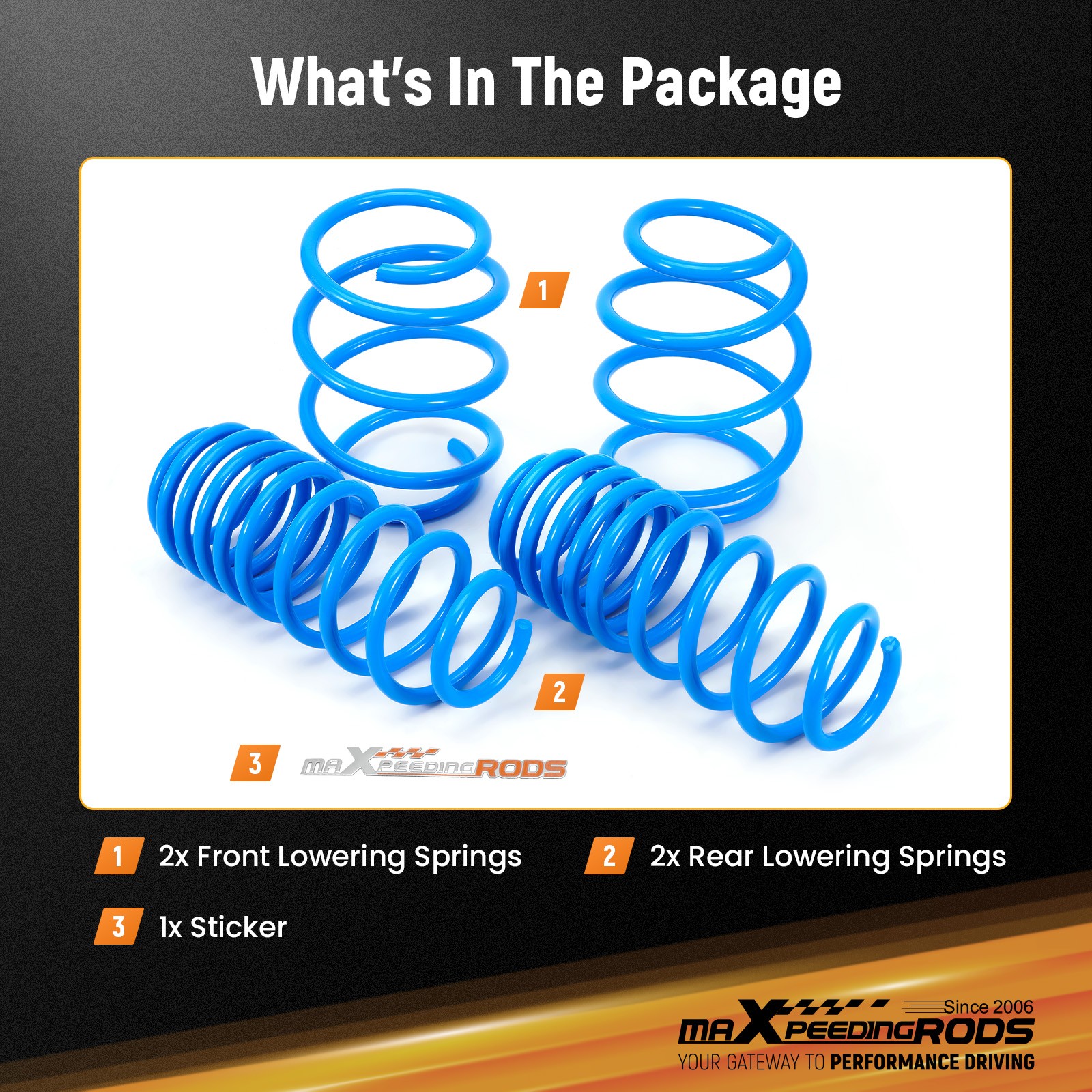 MaXpeedingrods Lowering Springs For Honda Civic FC / FK 2DR / 4DR / 5 DR 16-24