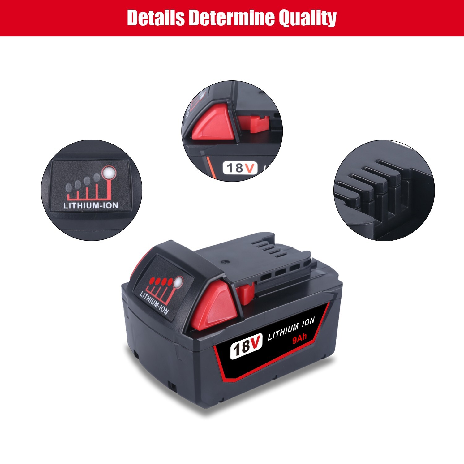For Milwaukee M18 Lithium 9.0 AH 18V Extended Capacity Battery 48-11-1890