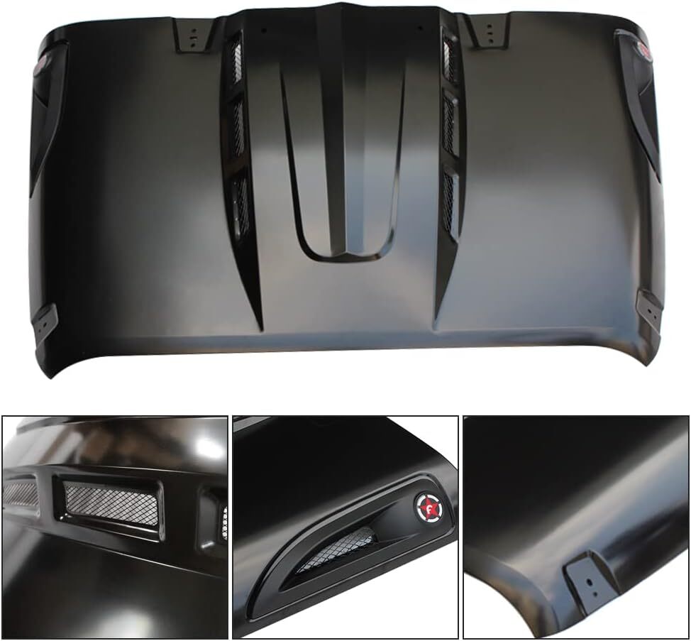 for 2007-2018 Jeep Wrangler Rubicon JK JKU heat extract Vented AVG Steel Hood