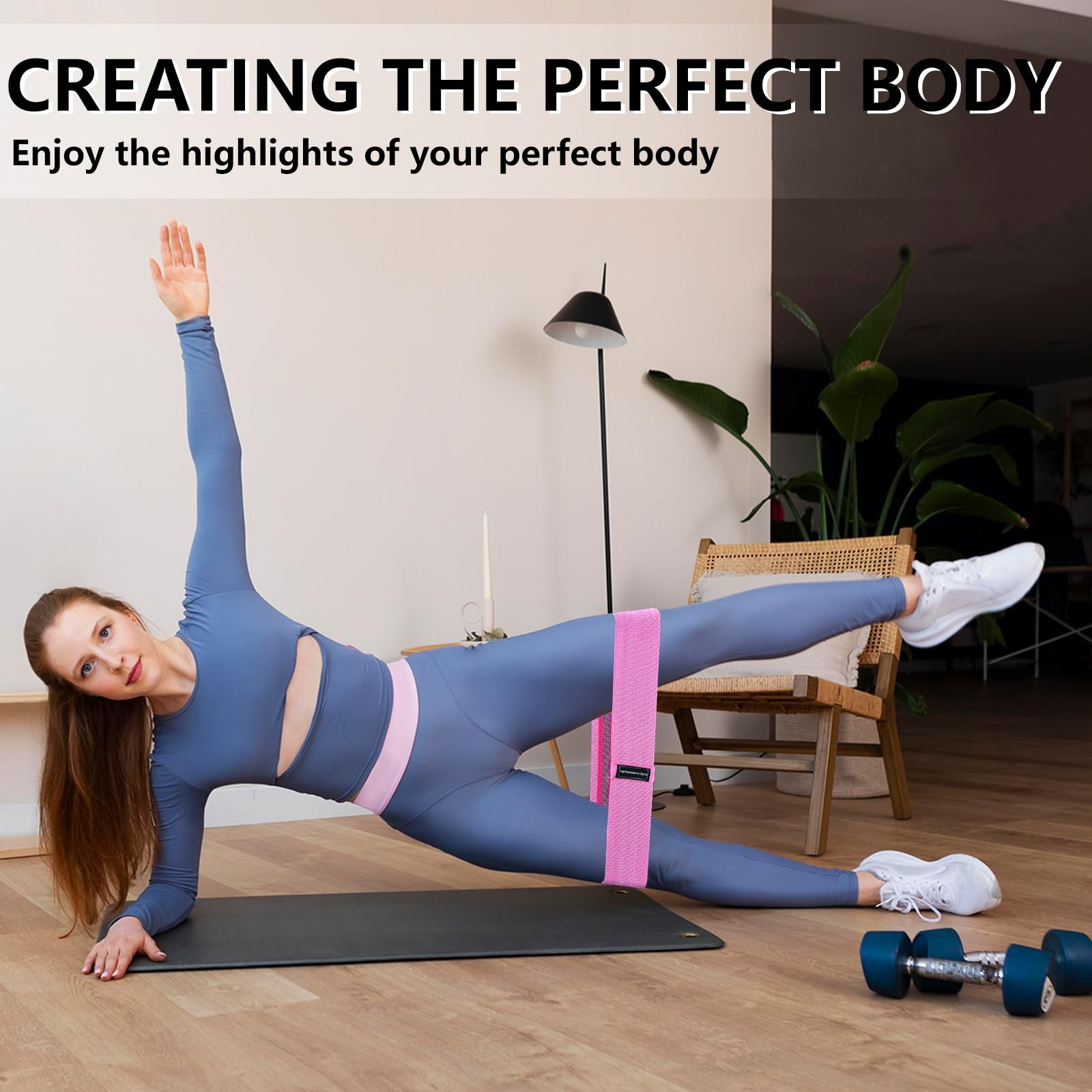 Exercise Bands, 3 Levels Fabric Resistance Bands for Working Out, Workout Ban...