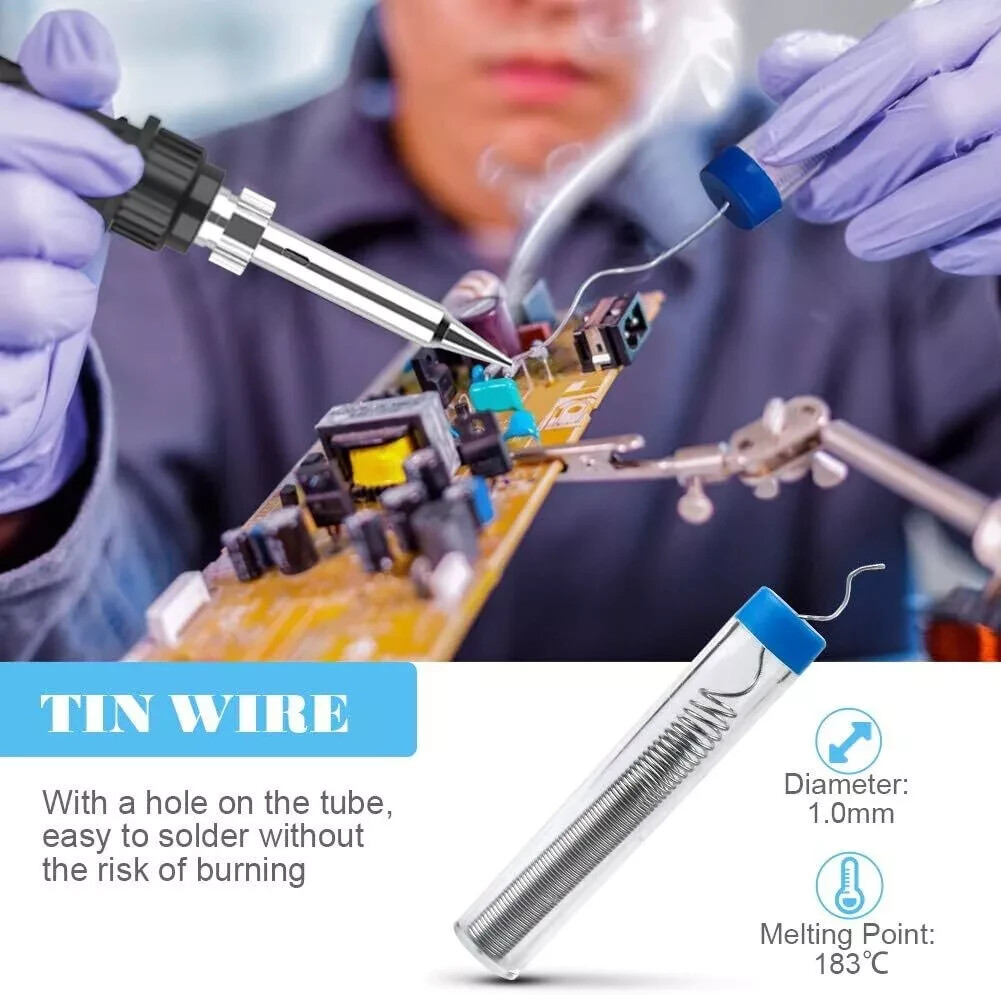 90W Digital Electric Soldering Iron Kit Tempe Adjustable Welding Tool Solder Gun