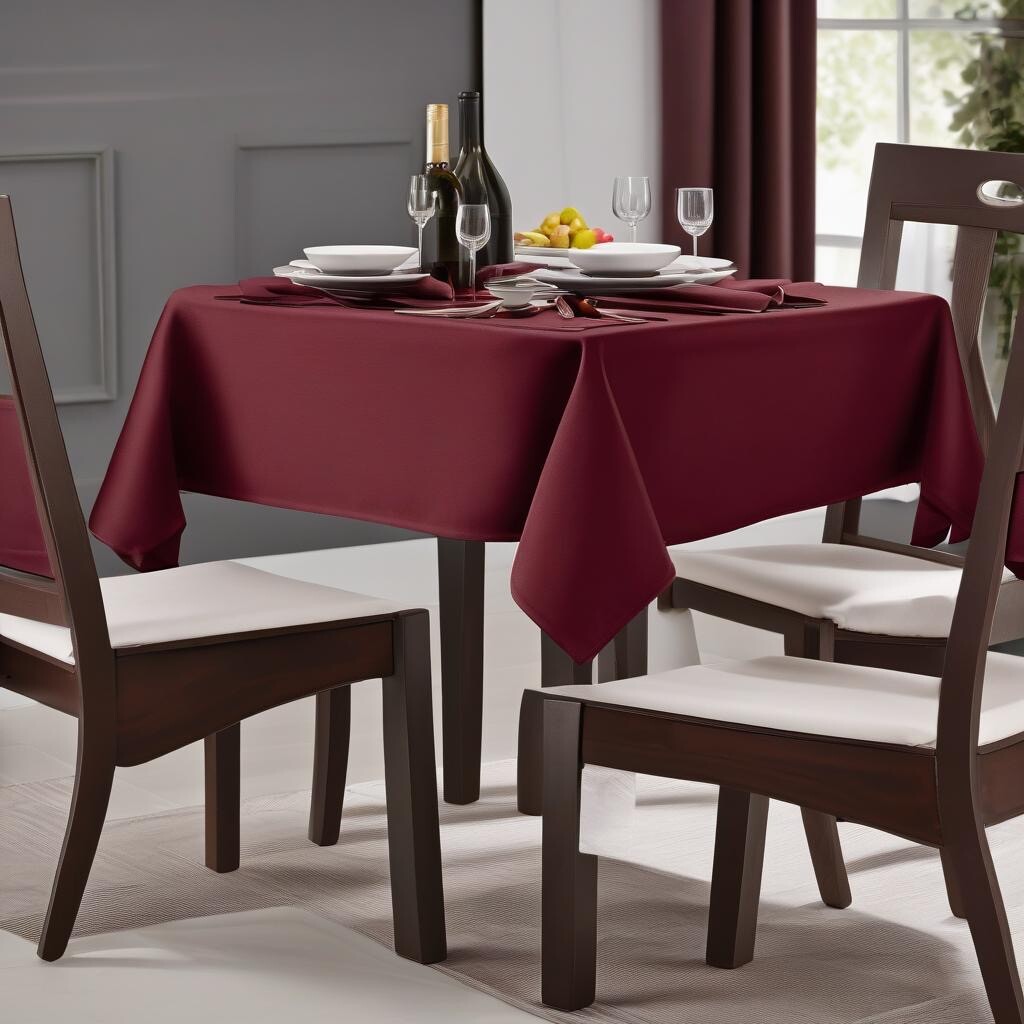 Square Polyester Tablecloth 52x52'' Wedding Banquet Polyester Table Cover 1-36pc