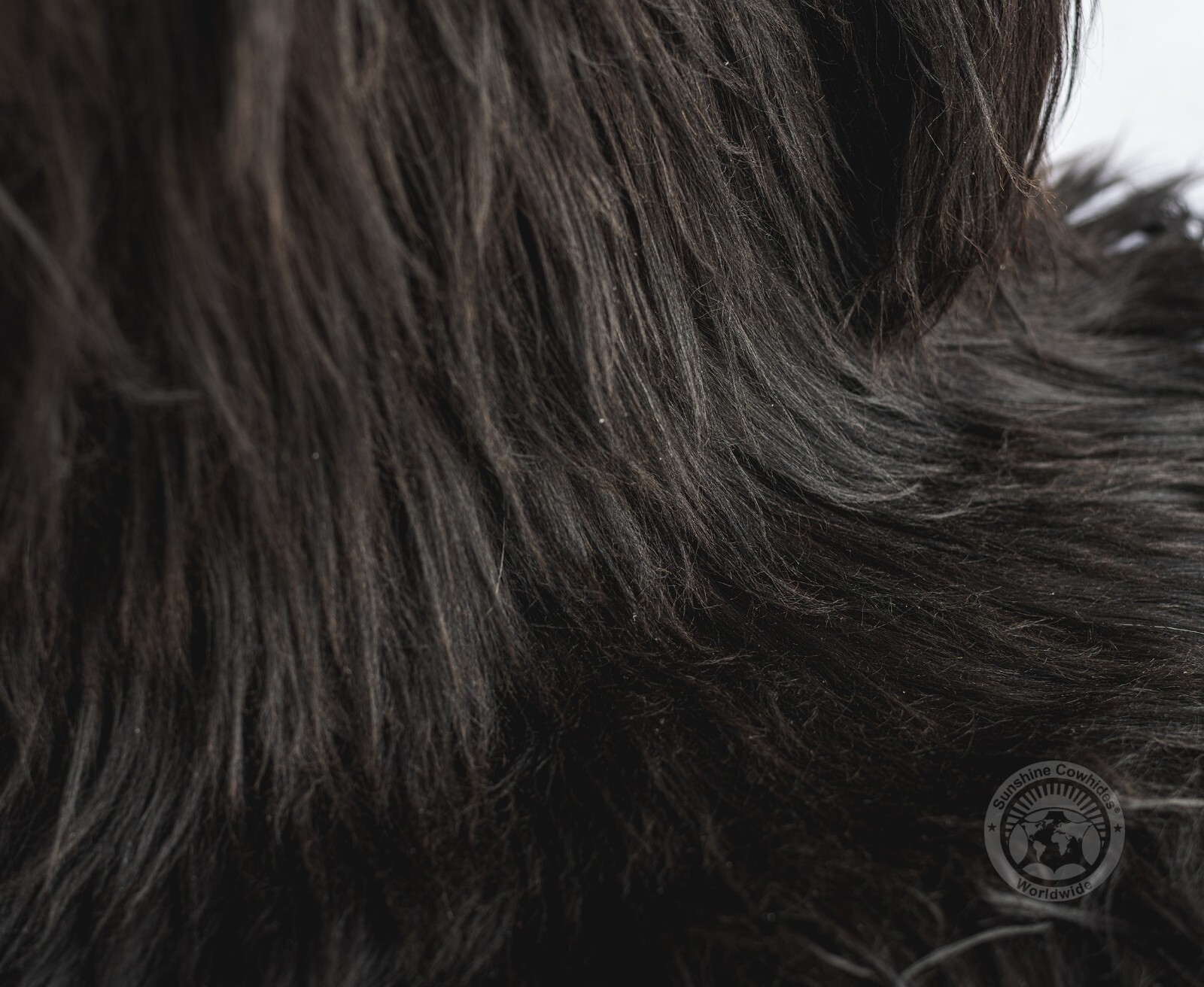 Real Icelandic Sheepskin Rug Natural Black - Size 2 x 3-4'