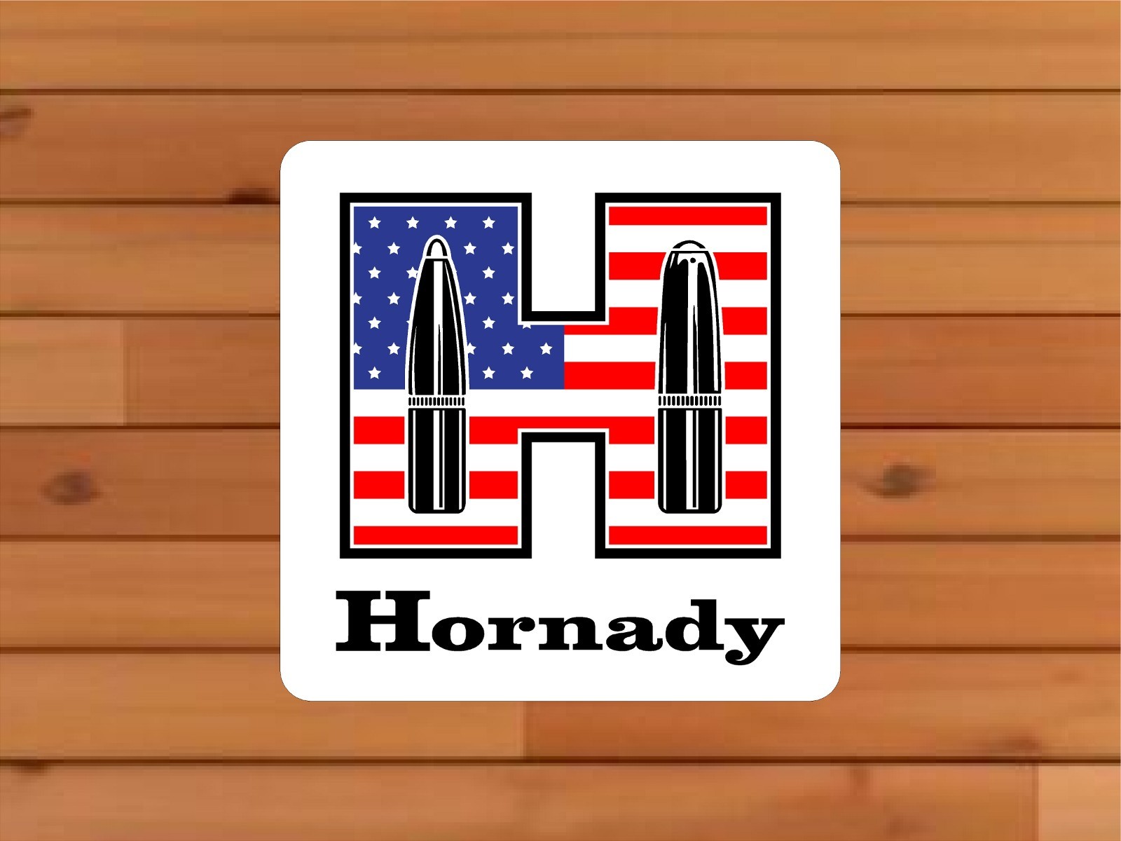 HORNADY AMMUNITION Aluminum Sign 18in x 18in - Mancave Gun Room Wall Art