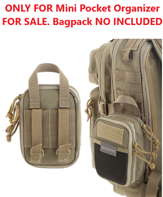 Maxpedition Double-Decker Mini Pocket Black Full Clamshell MOLLE And PALS-Ready