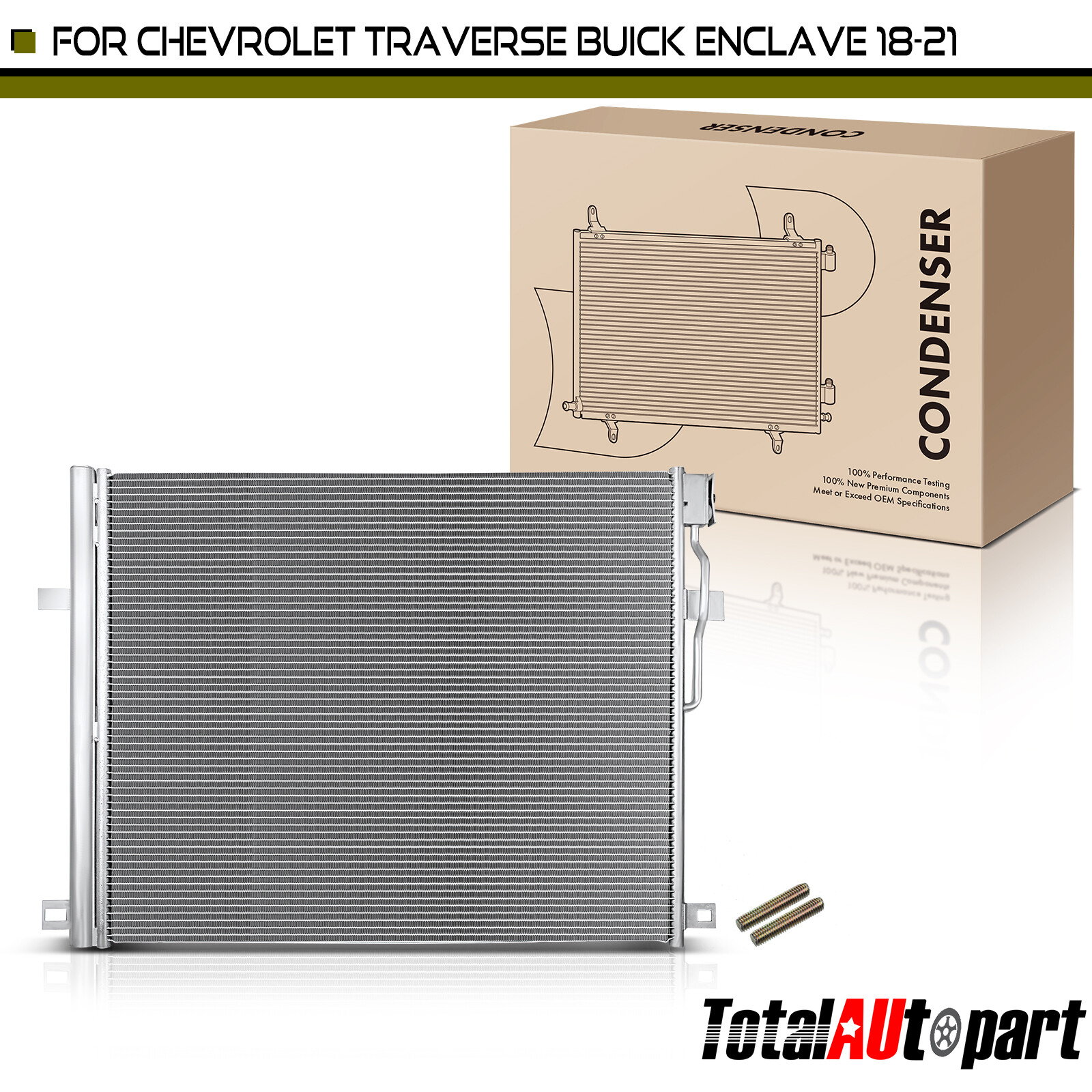 A/C Condenser for Chevrolet Traverse 2018-2021 Buick Enclave 2018-2021 V6 3.6L