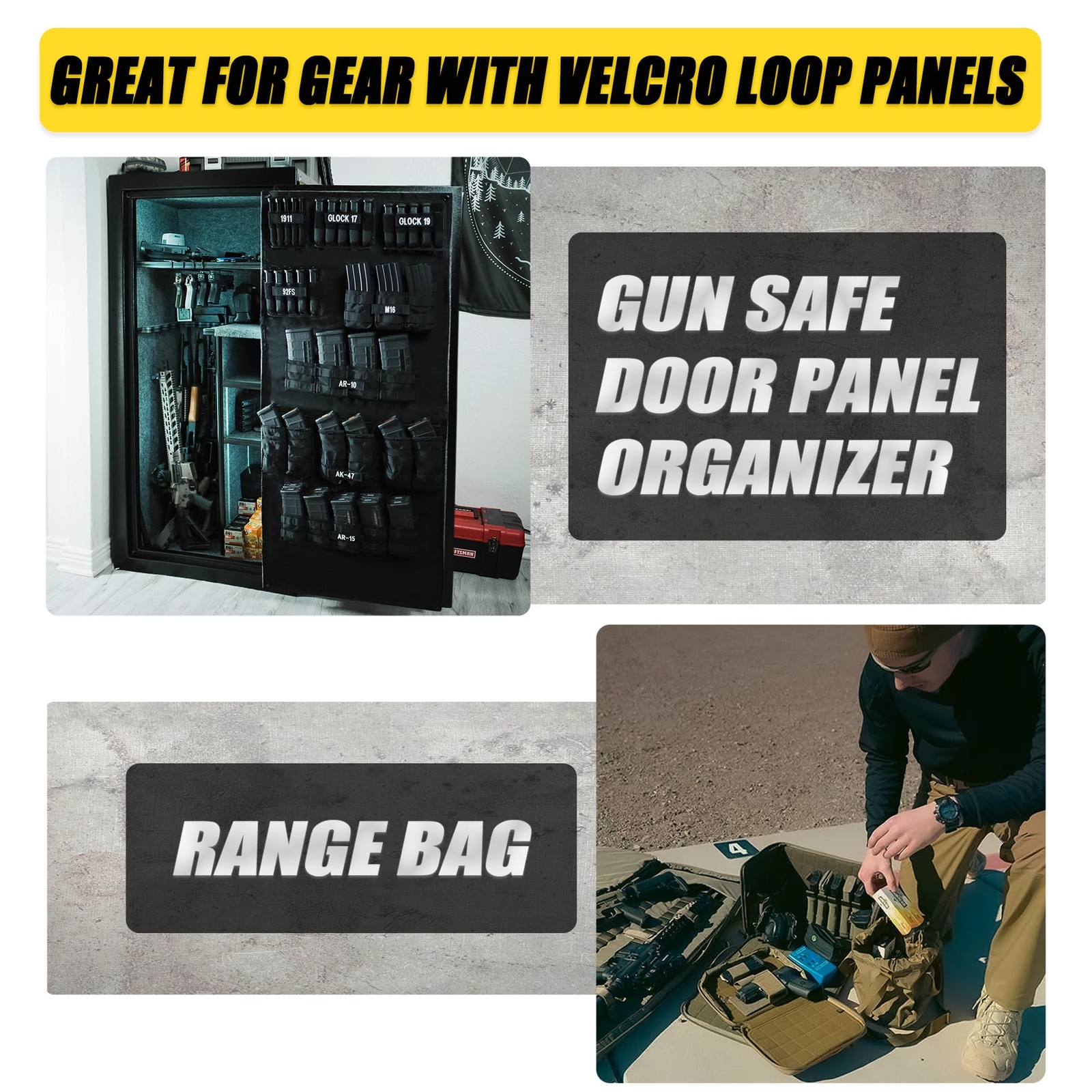 Magazine Holder Insert Pouch Elastic Holster for Universal Mag Mag 9mm with Hook