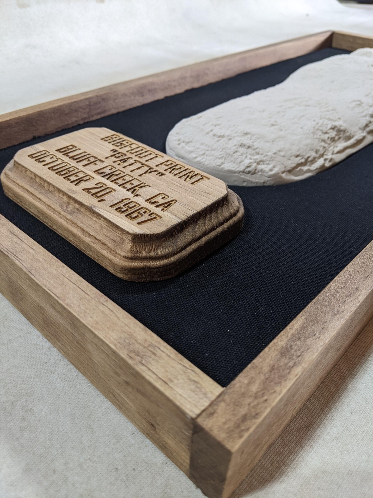 Bigfoot Patterson Patty Footprint Cast Display