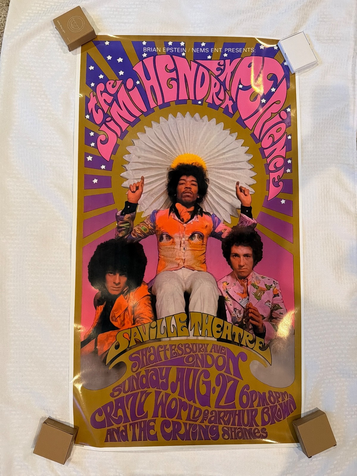 Jimi Hendrix Experience Poster for 1967 Saville Theater Performance Karl Ferris