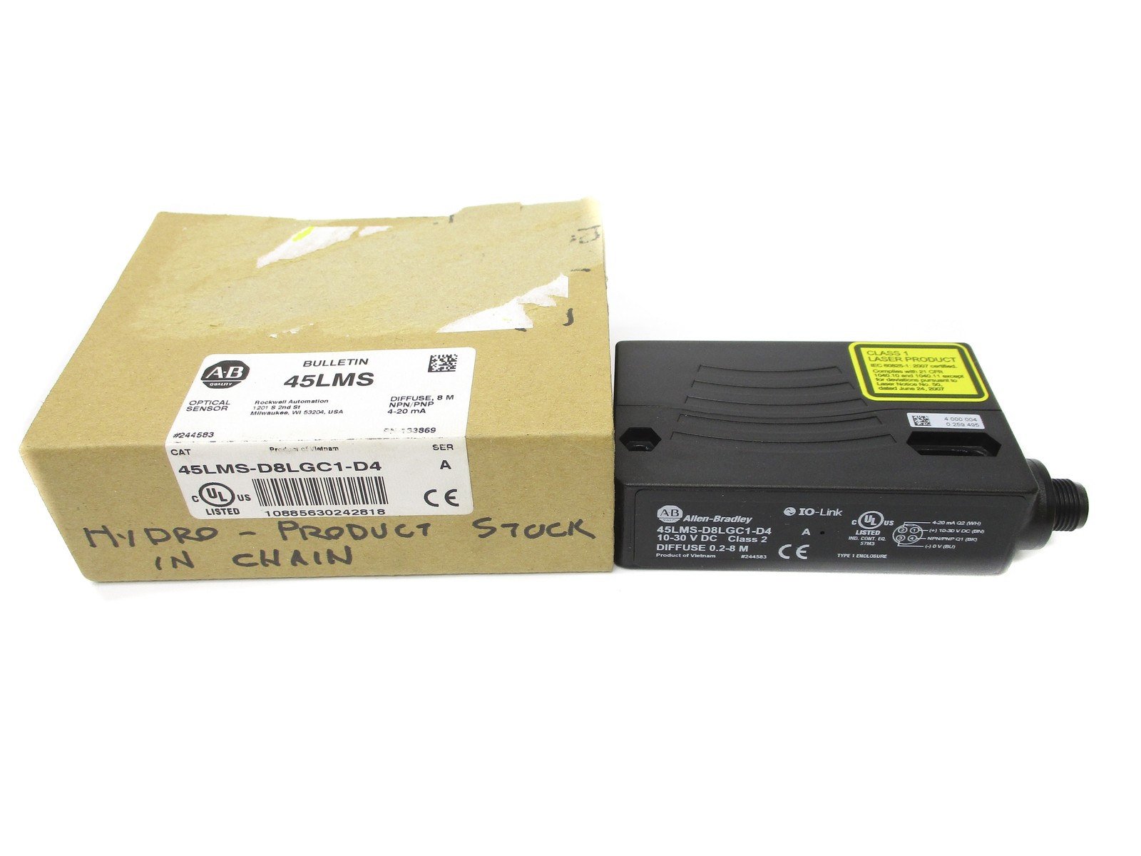 ALLEN BRADLEY 45LMS-D8LGC1-D4 SER. A 10-30VDC (BR/WH) NSMP