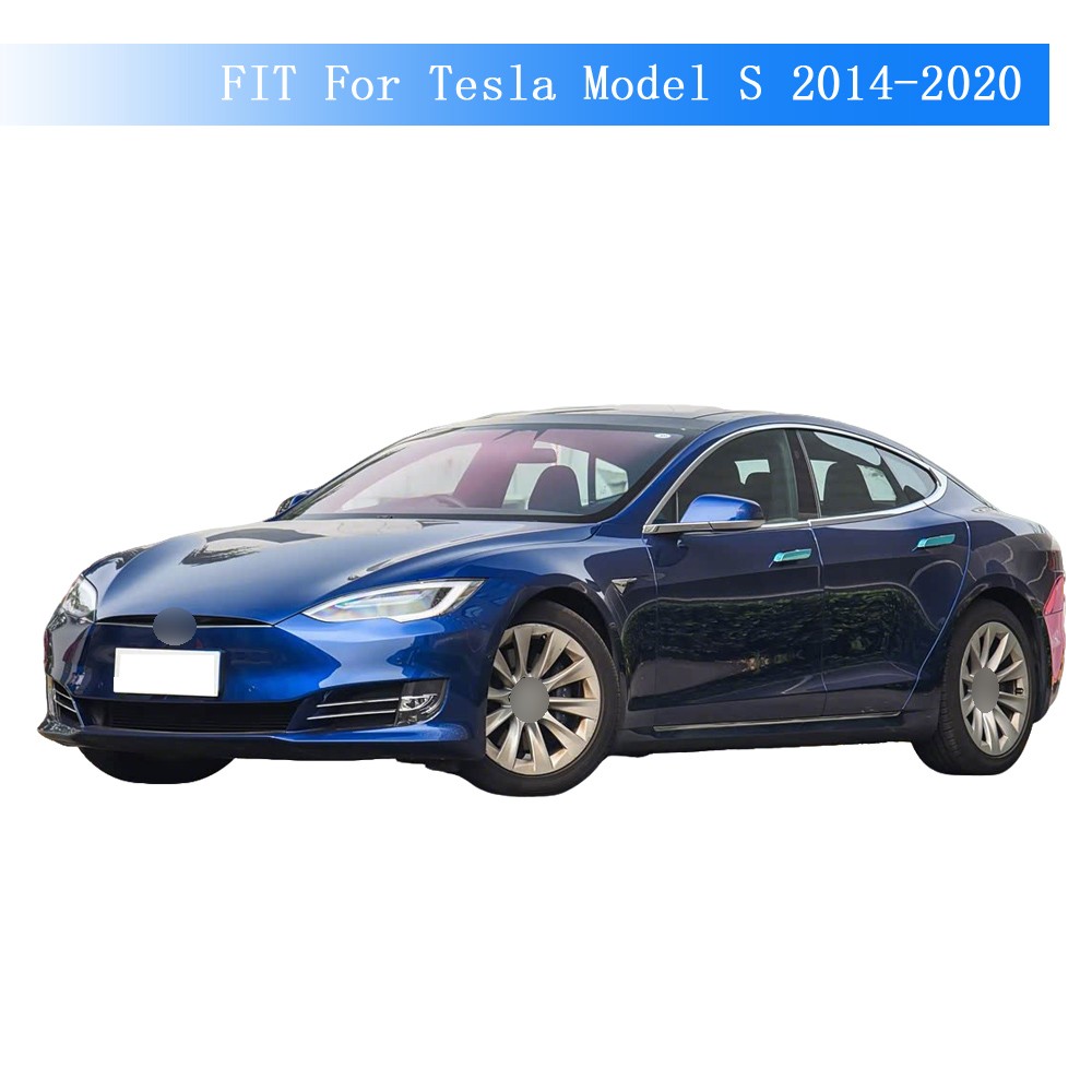 Glossy Black Chrome Delete Window Trims For Tesla Model S 2014-2020