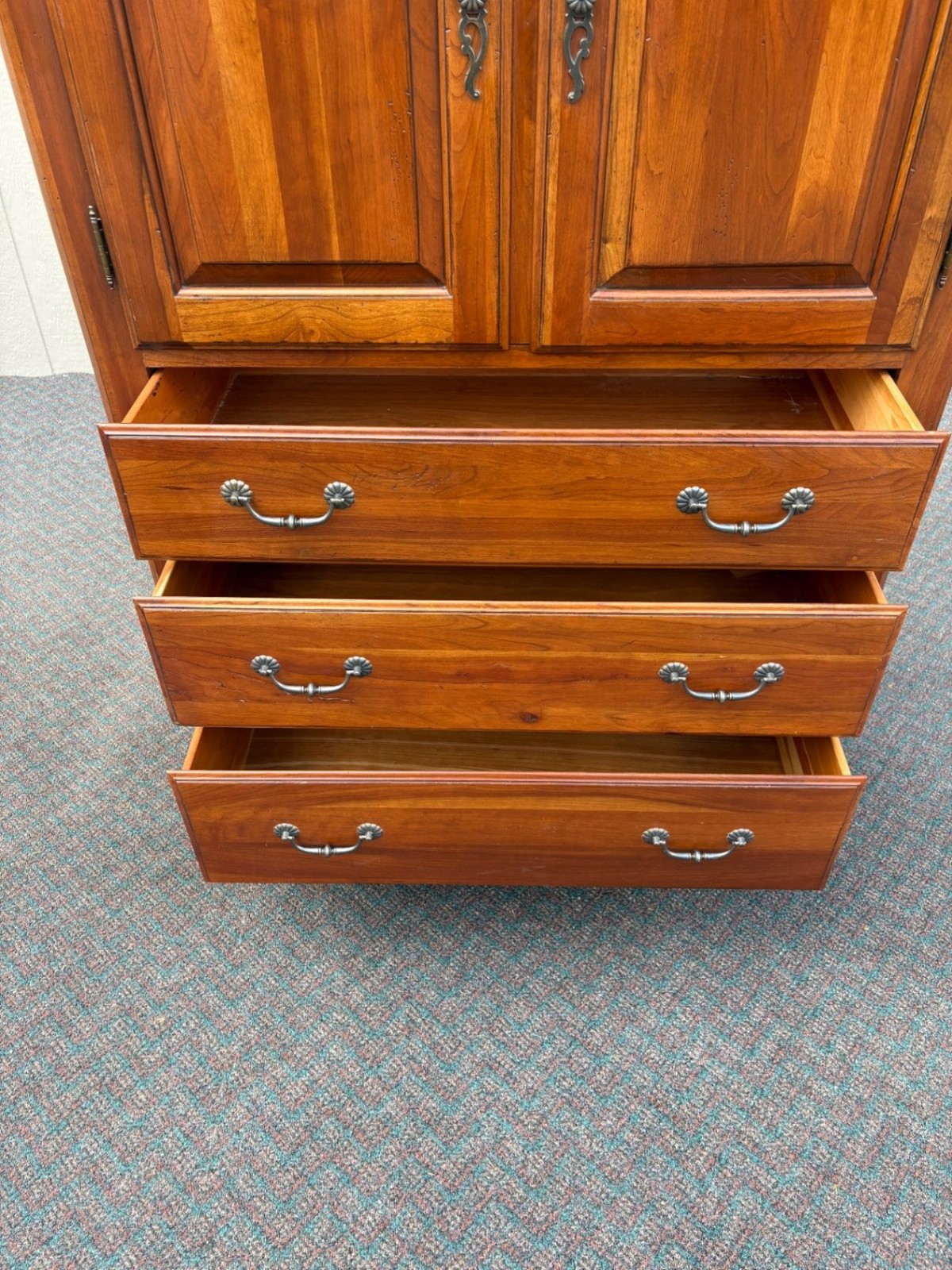 67581 Ethan Allen MAISON Cherry High Chest Dresser with Elegant Hardware