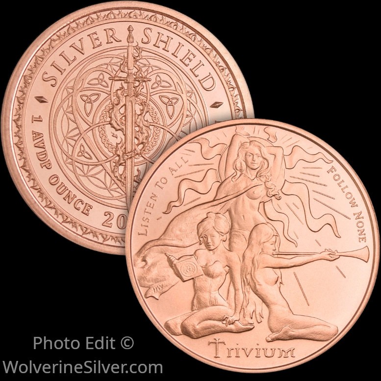 1 Oz. Solid .999 Fine Copper Round - Trivium 2026 - Golden State Mint