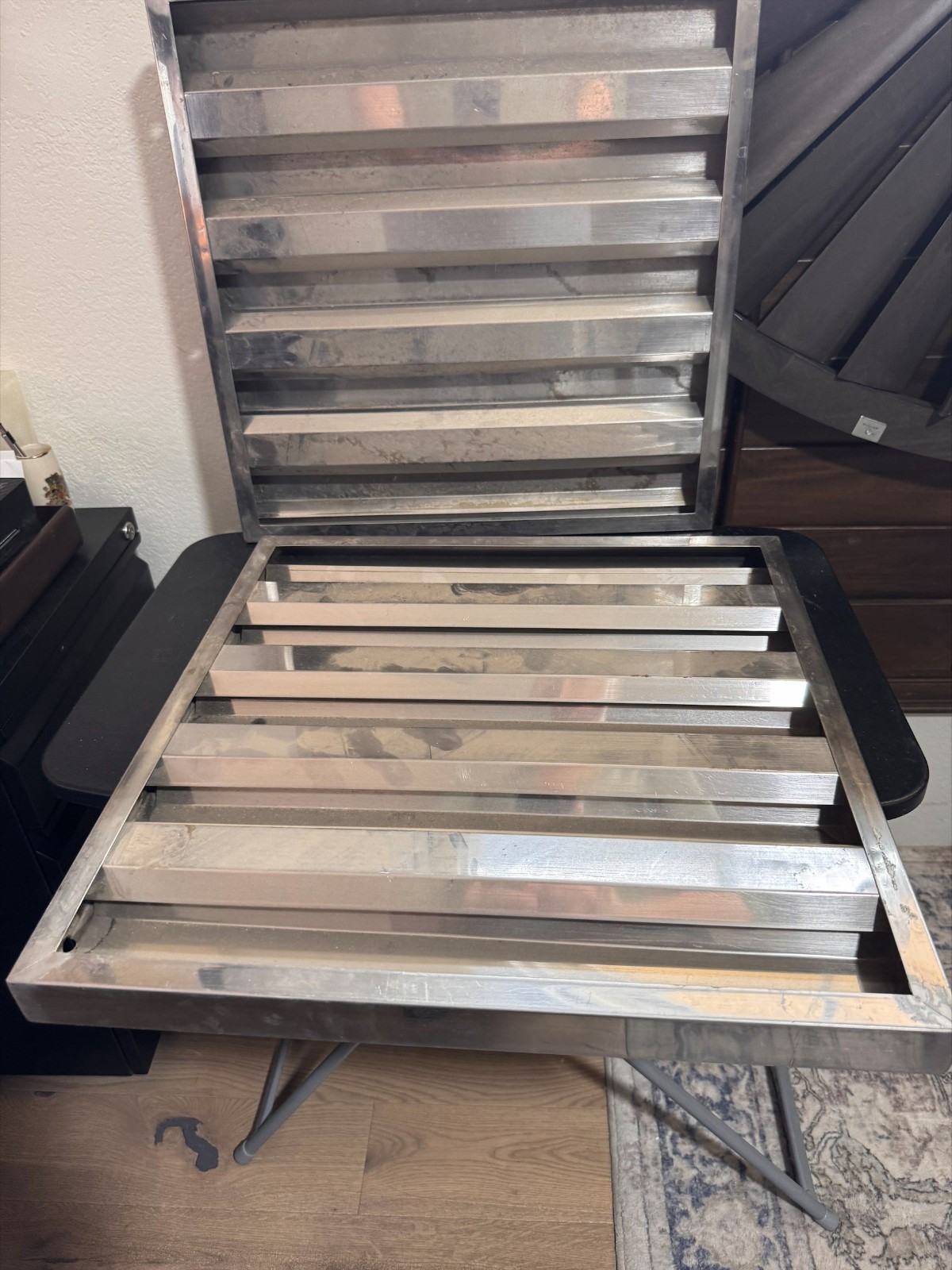 Set of 2 Commercial Hood Baffle Filters Stainless Steel 19.5x19.5x1.5 Unbranded