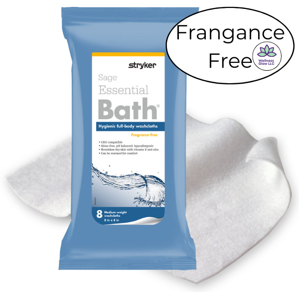 Stryker Sage Essential Bath Cleansing Washcloths - 6 Packages, 48 Cloths Total