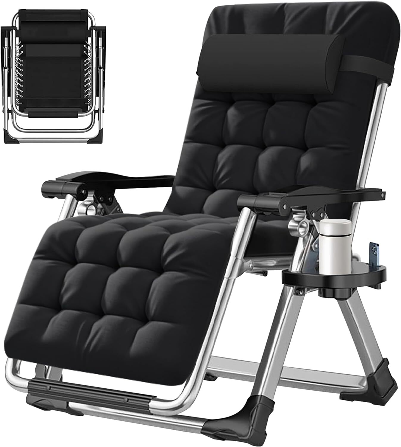 NAIZEA Zero Gravity Chair, Premium Lawn Recliner Folding Chaise Lounge & Cushion