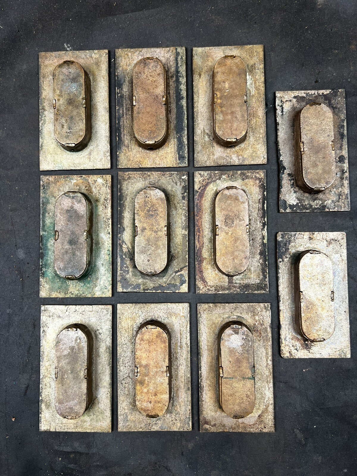 5 Hopkins & Dickinson 1883 Basket Pattern Recessed Window / Sash Pulls D-11100