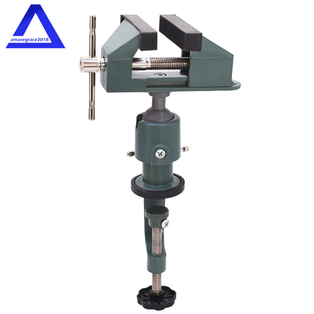 For Holding Small Parts Universal Table Vise 3" Aluminum Swivel 360° Rotating US