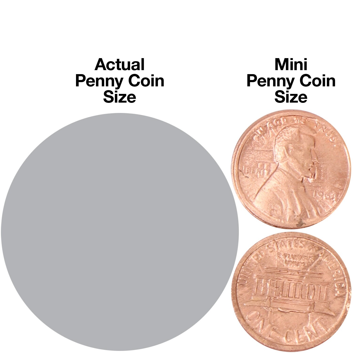 10 Set MINI PENNIES Tiny Penny Lincoln Coins For Magic Tricks Shrinking Joke