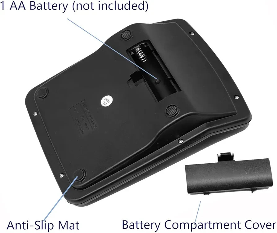 Desk Calculator, 12-Digit Solar Battery Office Calculator with Large LCD Display