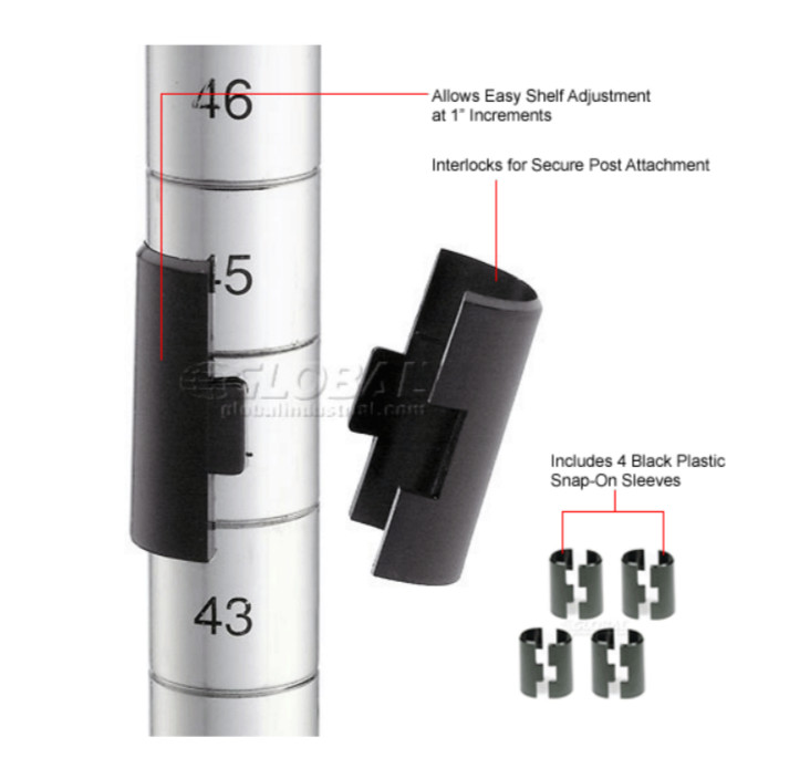 8 Pack Wire Shelf Lock Clips for 1 Inch Post Shelving System Replacement