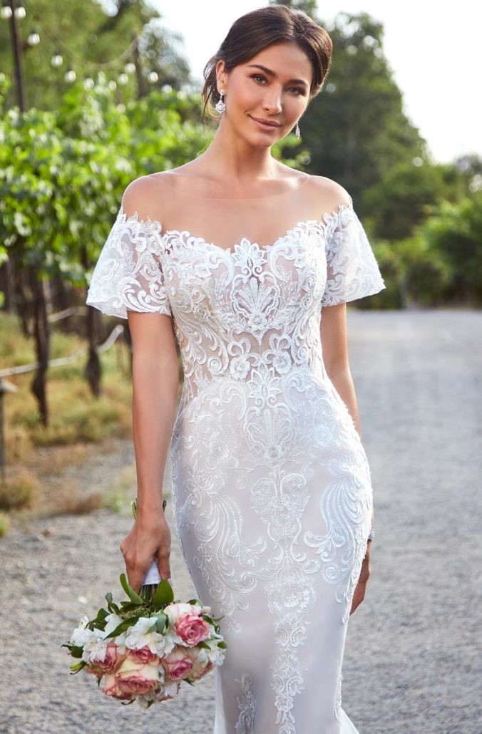 Beautiful Mermaid Wedding Dress Designer Kitty Chen Ivory 10 NWT