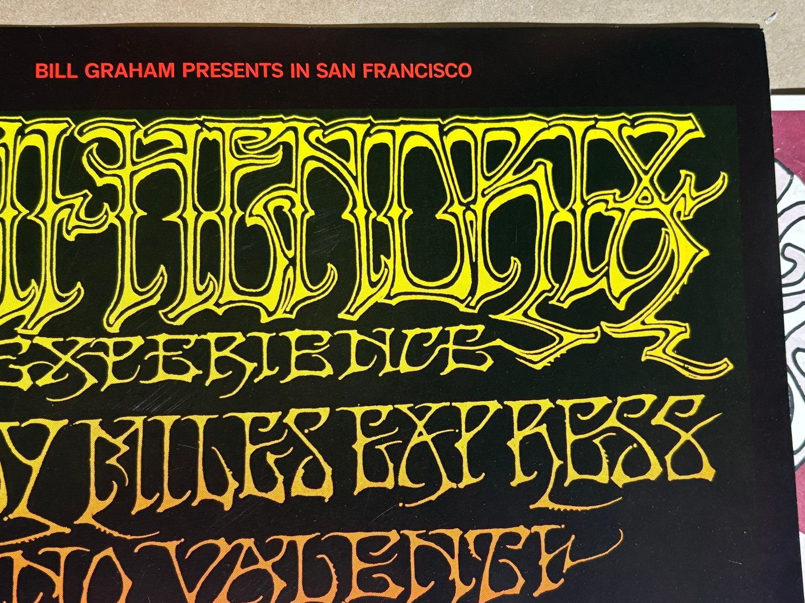 JIMI HENDRIX BUDDY MILES 1968 WINTERLAND CONCERT POSTER BG-140 Griffin Moscoso