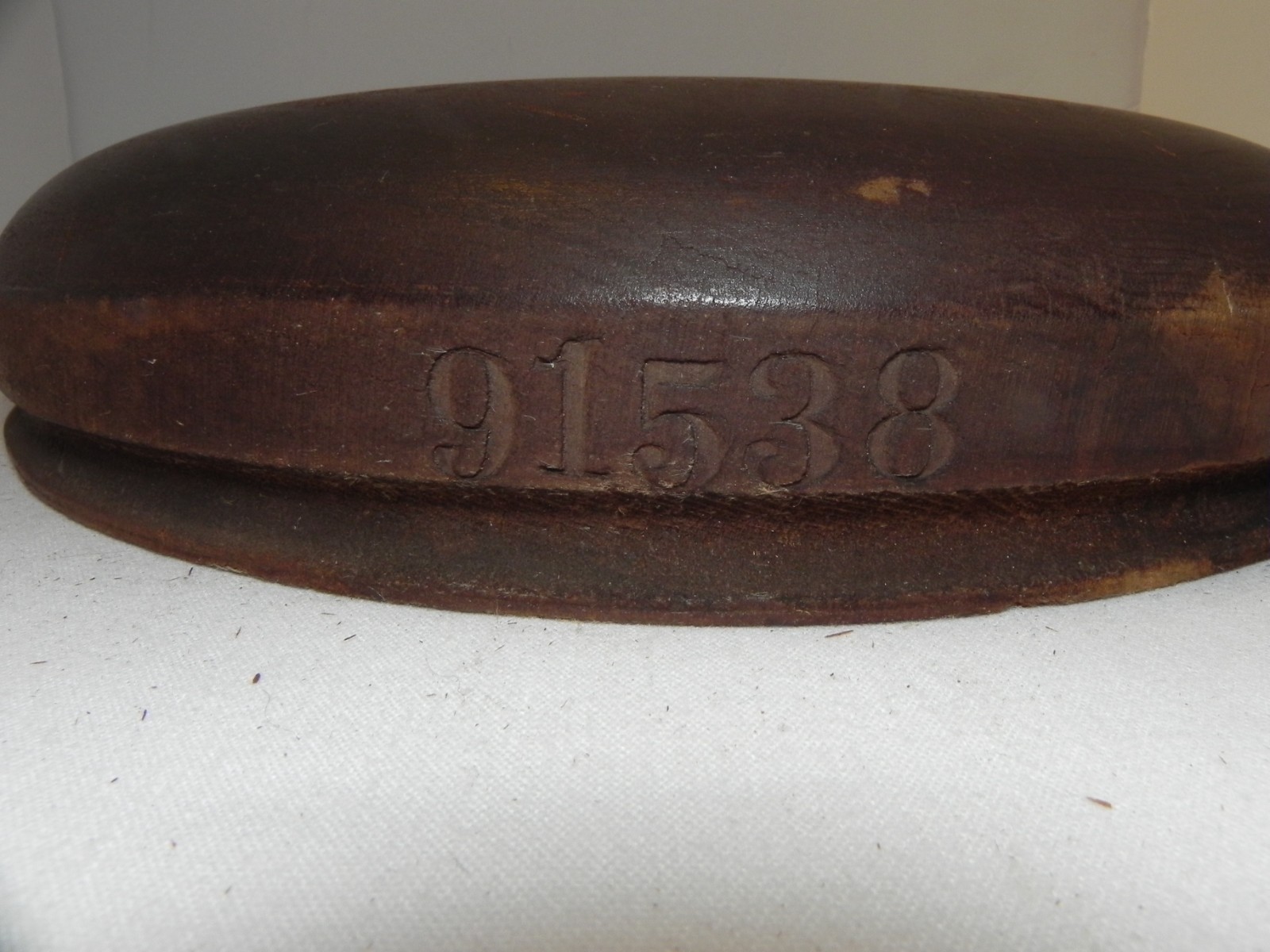 Vintage Wooden Millinery Hat Brim Mold.