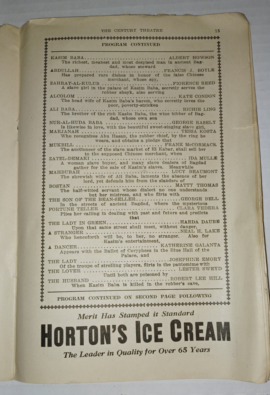 TYRONE POWER CENTURY THEATRE NY Jan 1918 CHU CHIN CHOW Broadway Program-WW1 Era