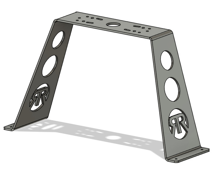 Single 10" Over Pedal Fish Finder/Graph Mount