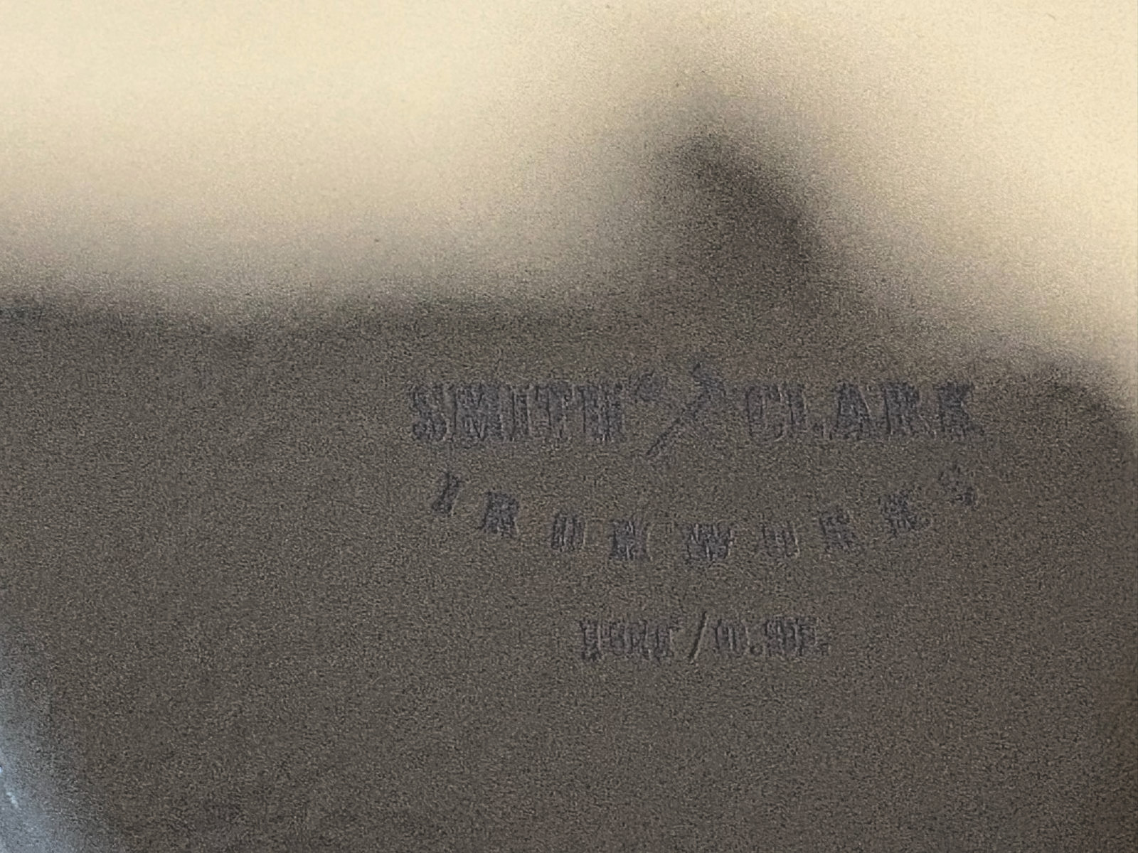 Smith and Clark Ironworks Cream 1qt Cast Iron Heart Shaped Dutch Oven