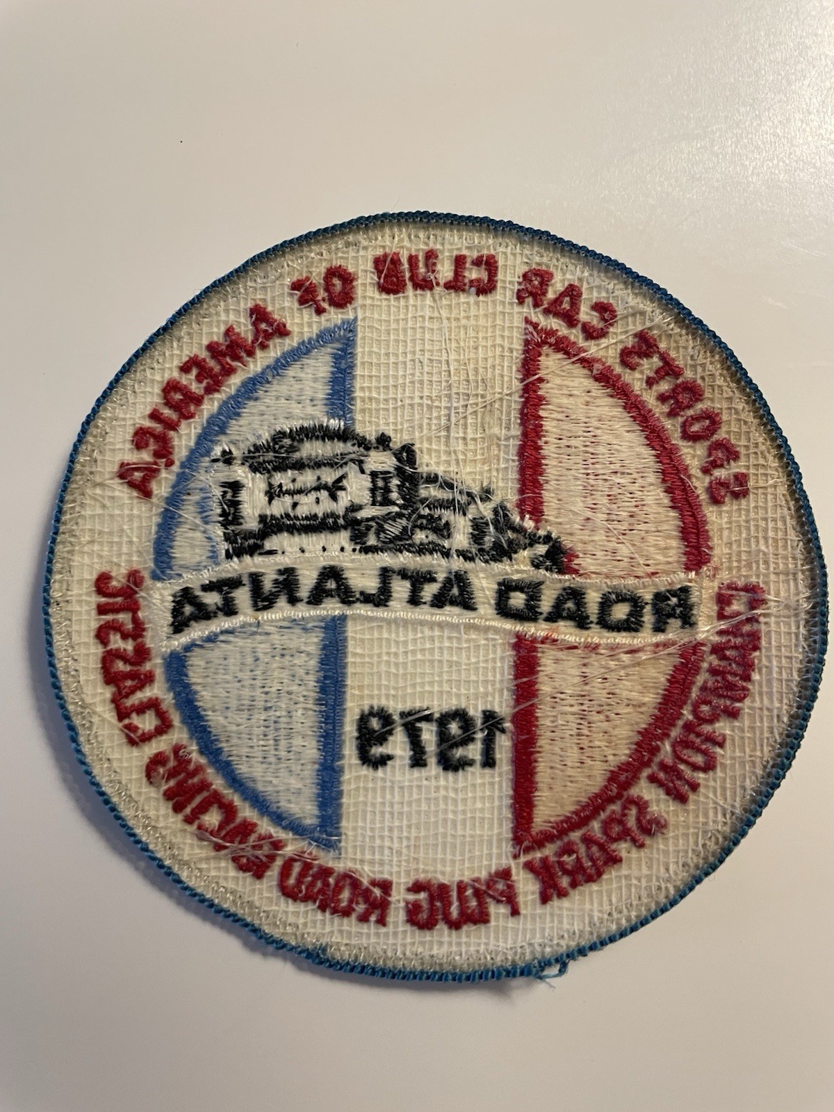 VINTAGE 1975 SCCA SPORTS CAR CLUB OF AMERICA ROAD ATLANTA RACING PATCH (C22)