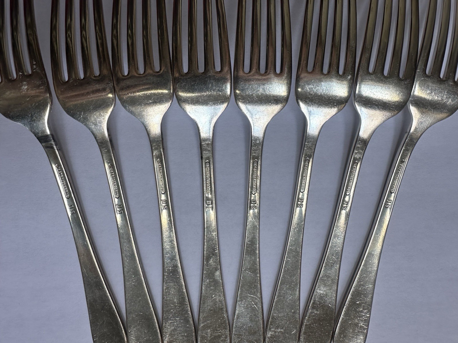 1847 Roger Bros Silverplate IS- Dinner Fork (Set of 8) Lovelace Pattern 1936