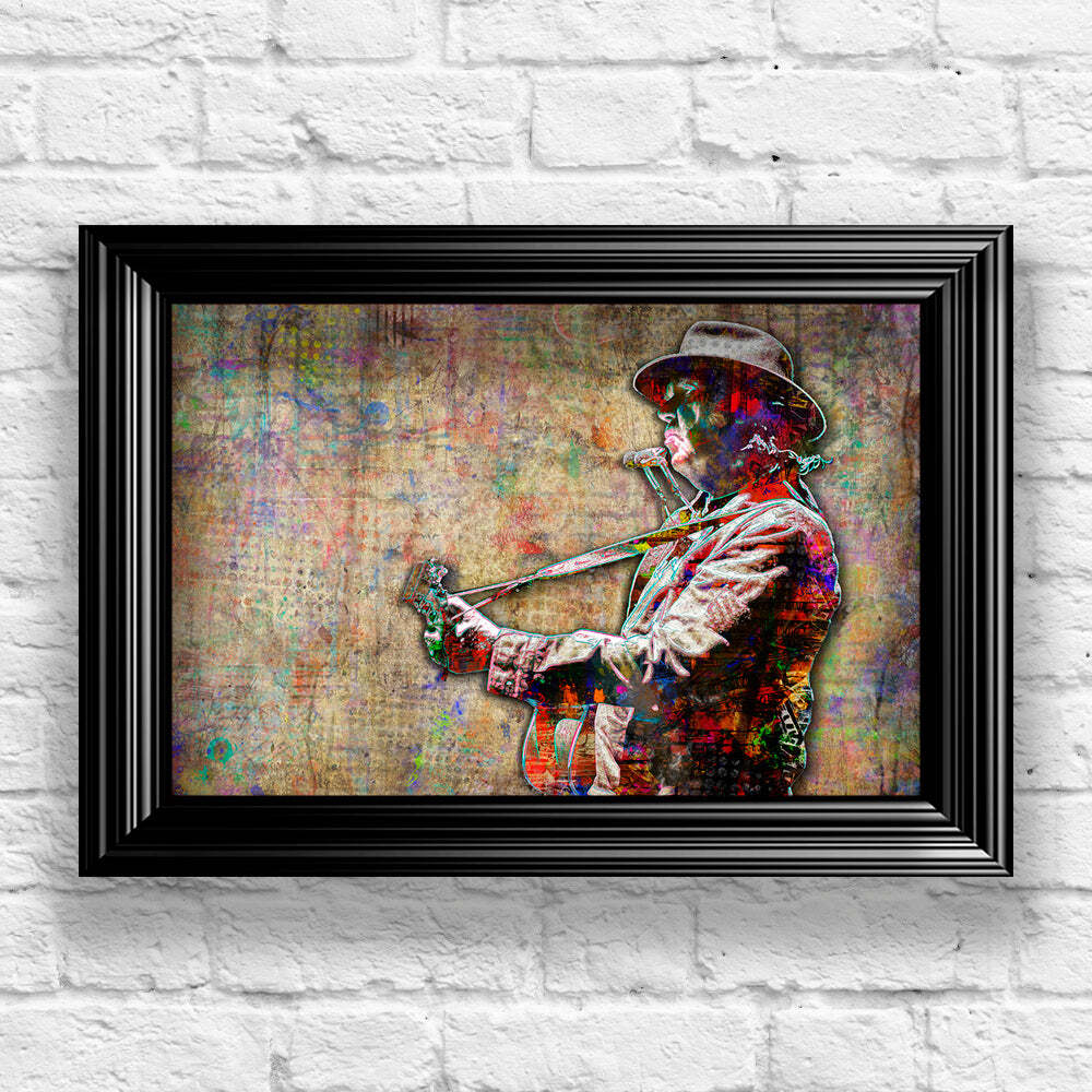 Neil Young Poster, Neil Young Gift, Neil Young Tribute Fine Art FREE SHIPPING US