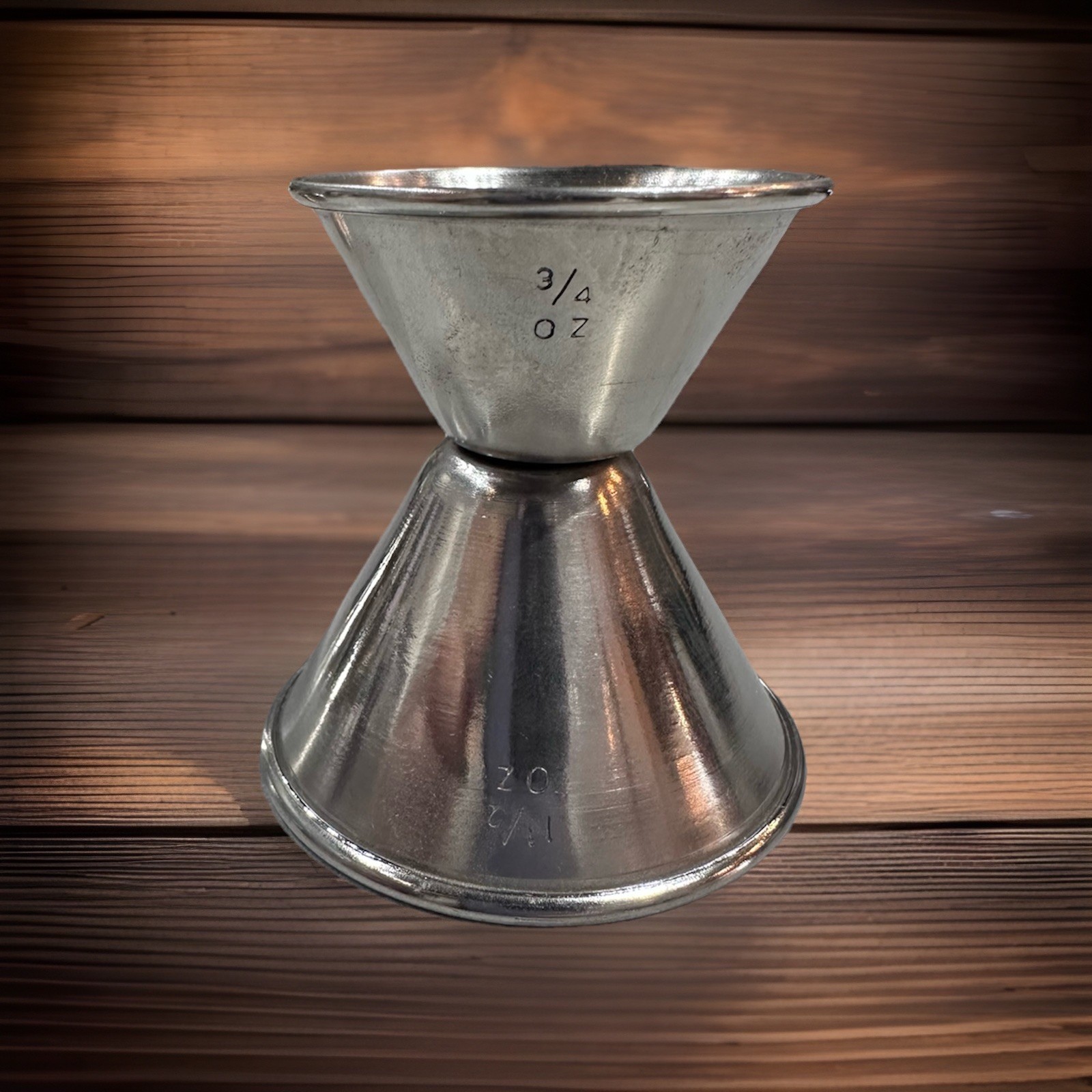 Stainless Steel Jigger 3/4oz -1  1/2oz (.75oz - 1.5oz)