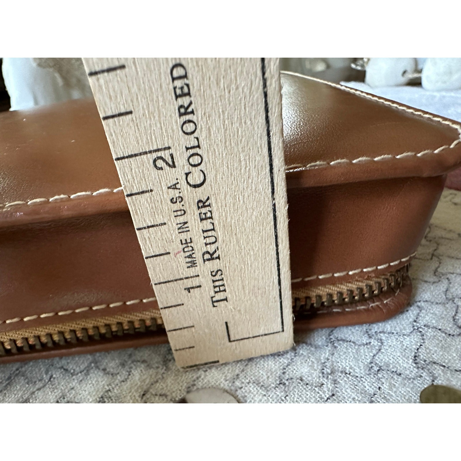 Vintage Men's Travel Grooming Kit Cowhide Leather Case Toiletry Kit USA