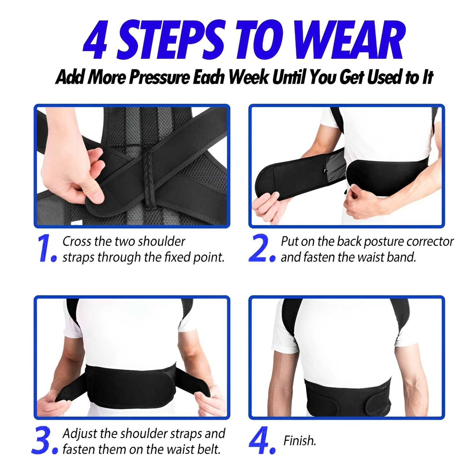Medical Scoliosis Posture Corrector Spine Back Support Shoulder Brace Belt USPS