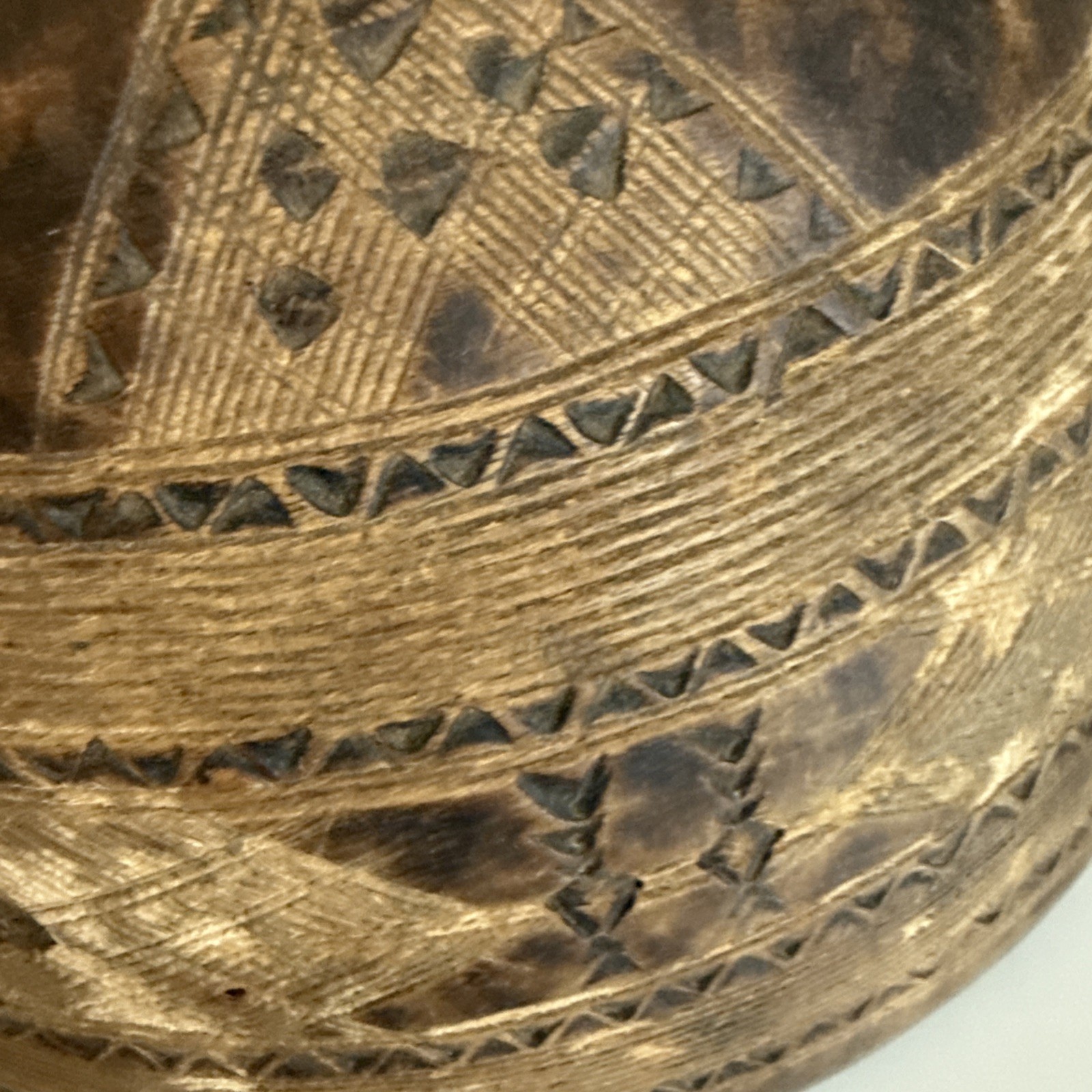 Incised Wood Bowl African