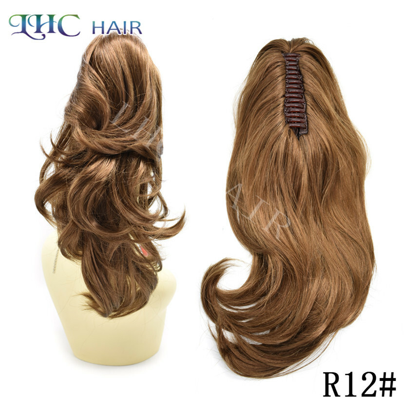 Real Thick Clip In Pony Tail Hair Extensions Claw Clip On Ponytail As Human US