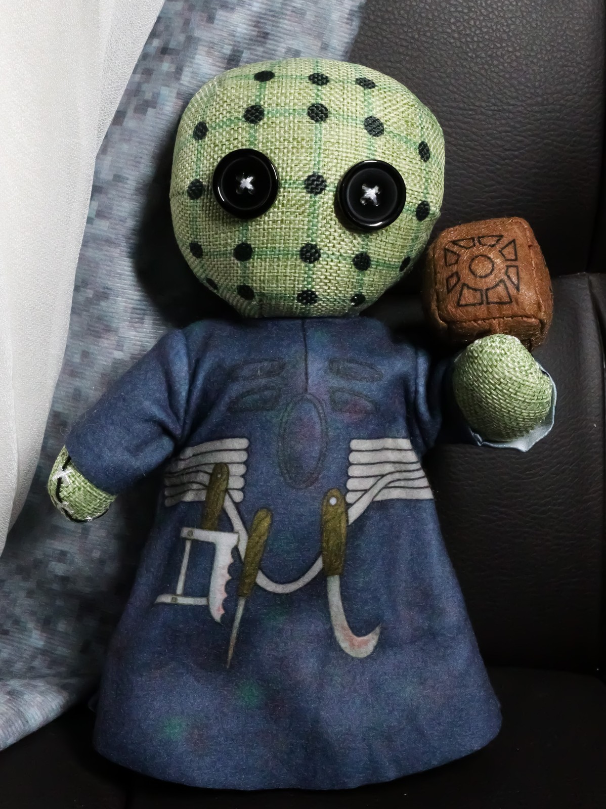 Pinhead Hellraiser Pinheadz Voodoo Stitches Monster Villain Plush Toy Doll
