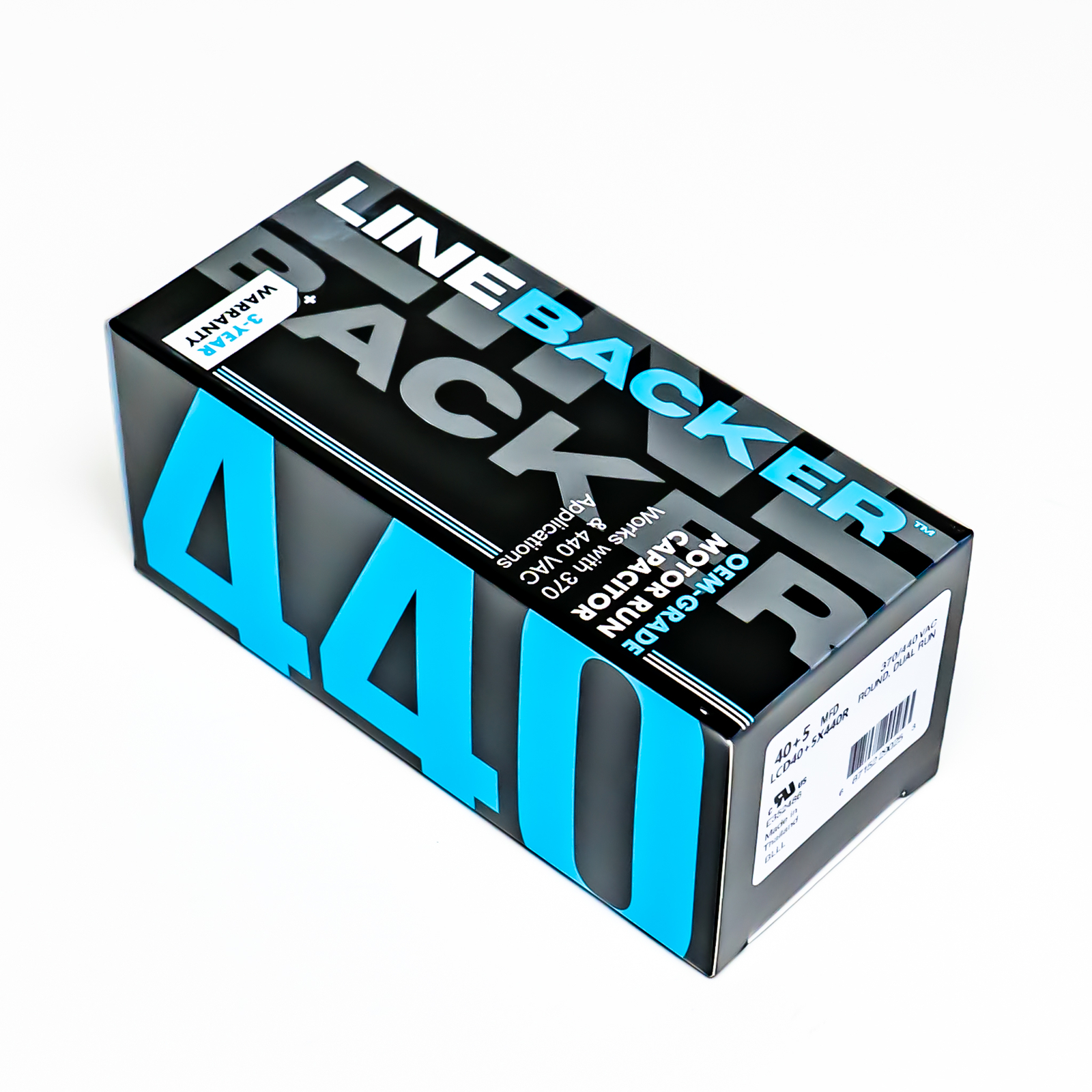 Supco Capacitor Round Dual Run 40 + 5 uf mfd 370/440 Volts for HVAC Motors