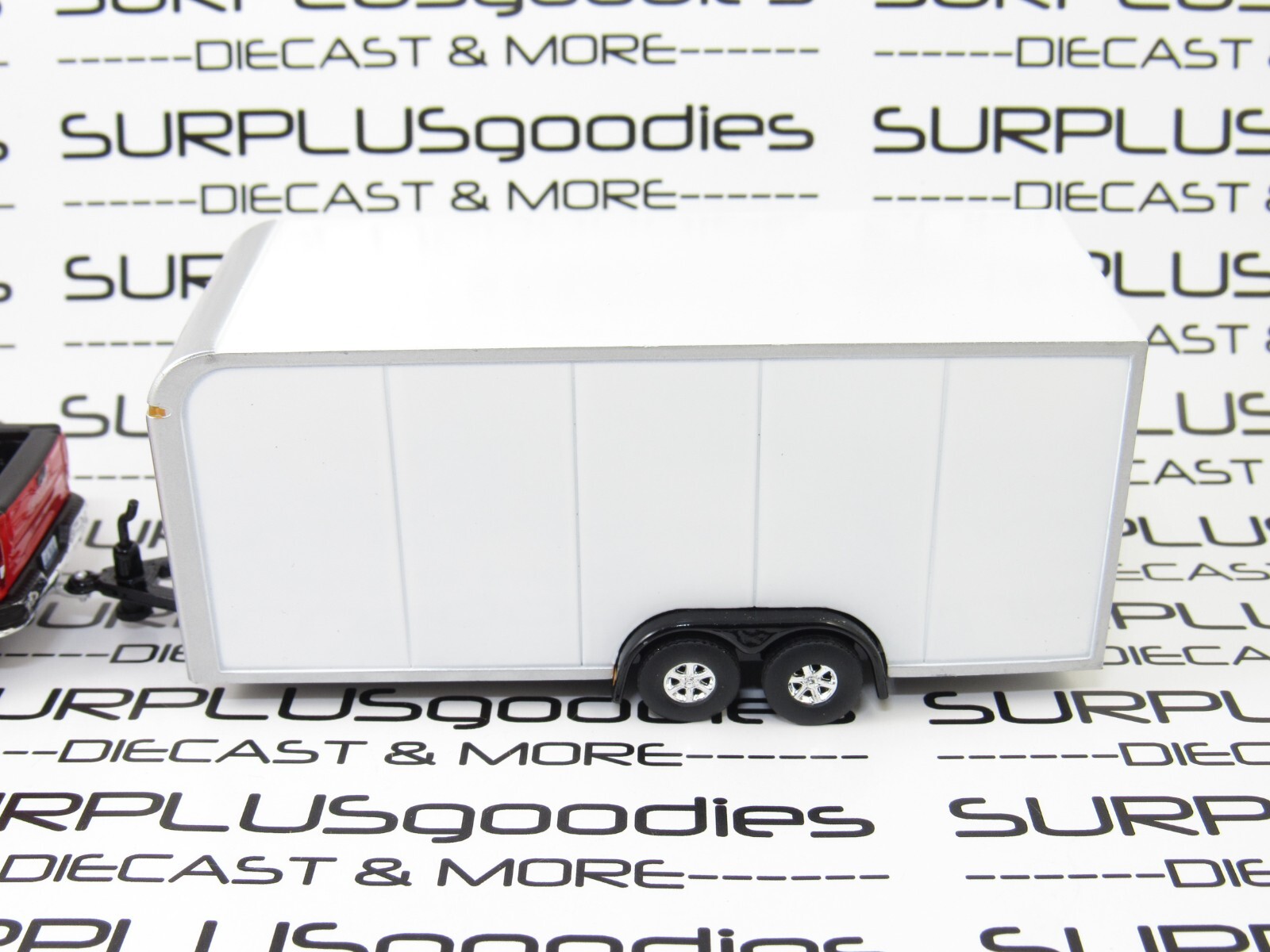Greenlight LOOSE 2022 GMC SIERRA 3500HD Dually Pickup w/White Enclosed Trailer R