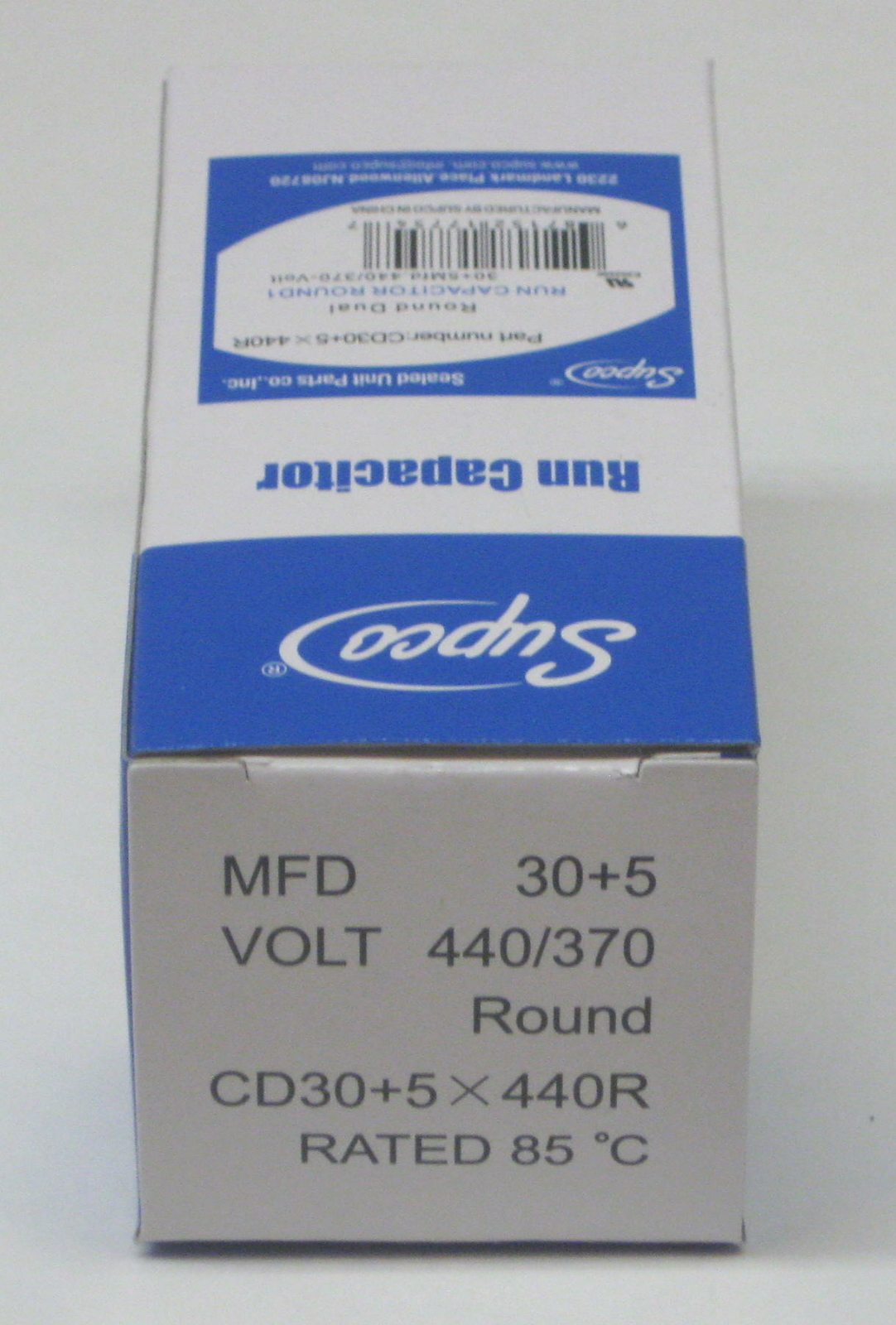 Air Conditioning HVAC Round Dual Motor Run Capacitor 30 + 5 MFD 440 Volt