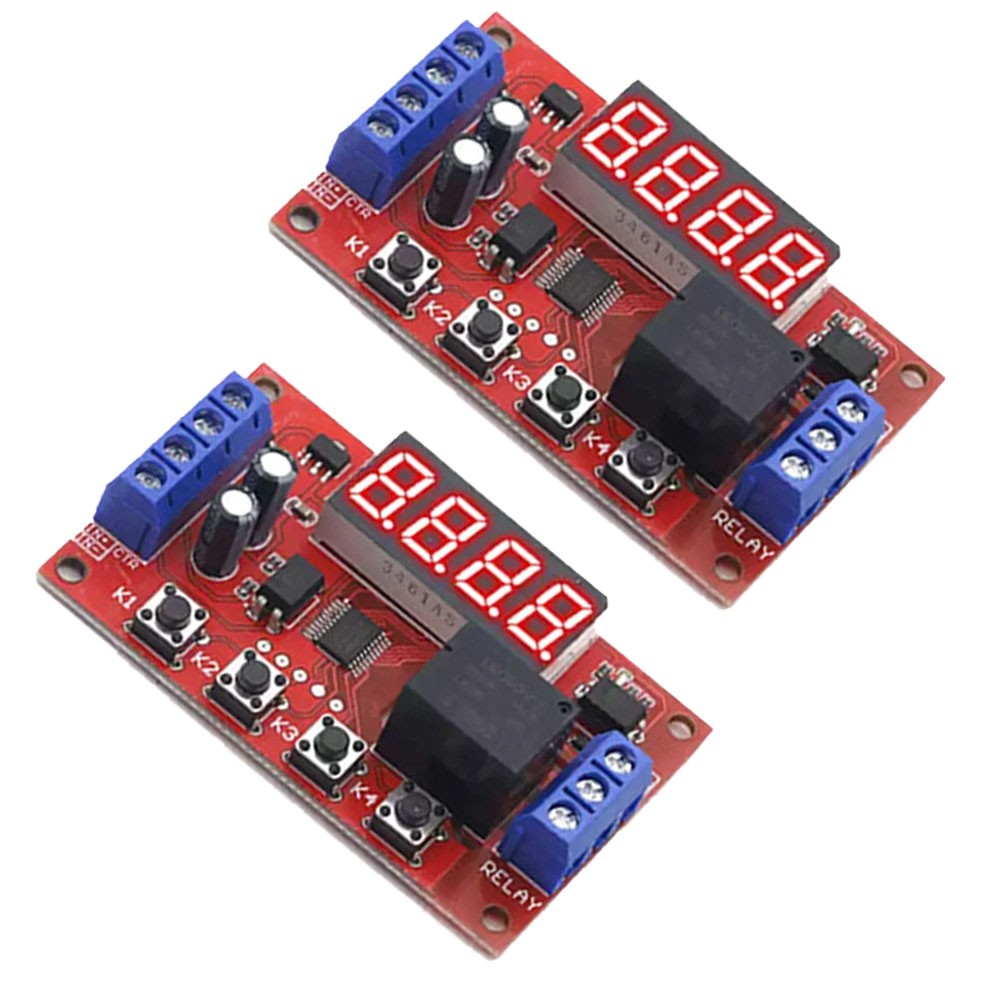 2Pcs DC12V 10A Adjustable Time Delay Relay Module LED Digital Control Switch US