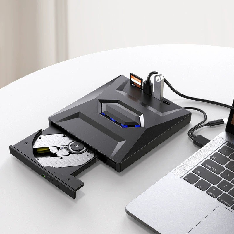 7 in 1 External CD DVD Drive USB 3.0 Writer Burner Player for PC Laptop Windows