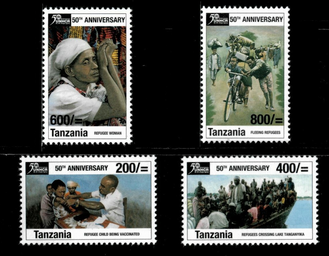 Tanzania 2001 - UNHCR, 50 Years, Refugees - Set of 4v - Scott 2189-92 - MNH