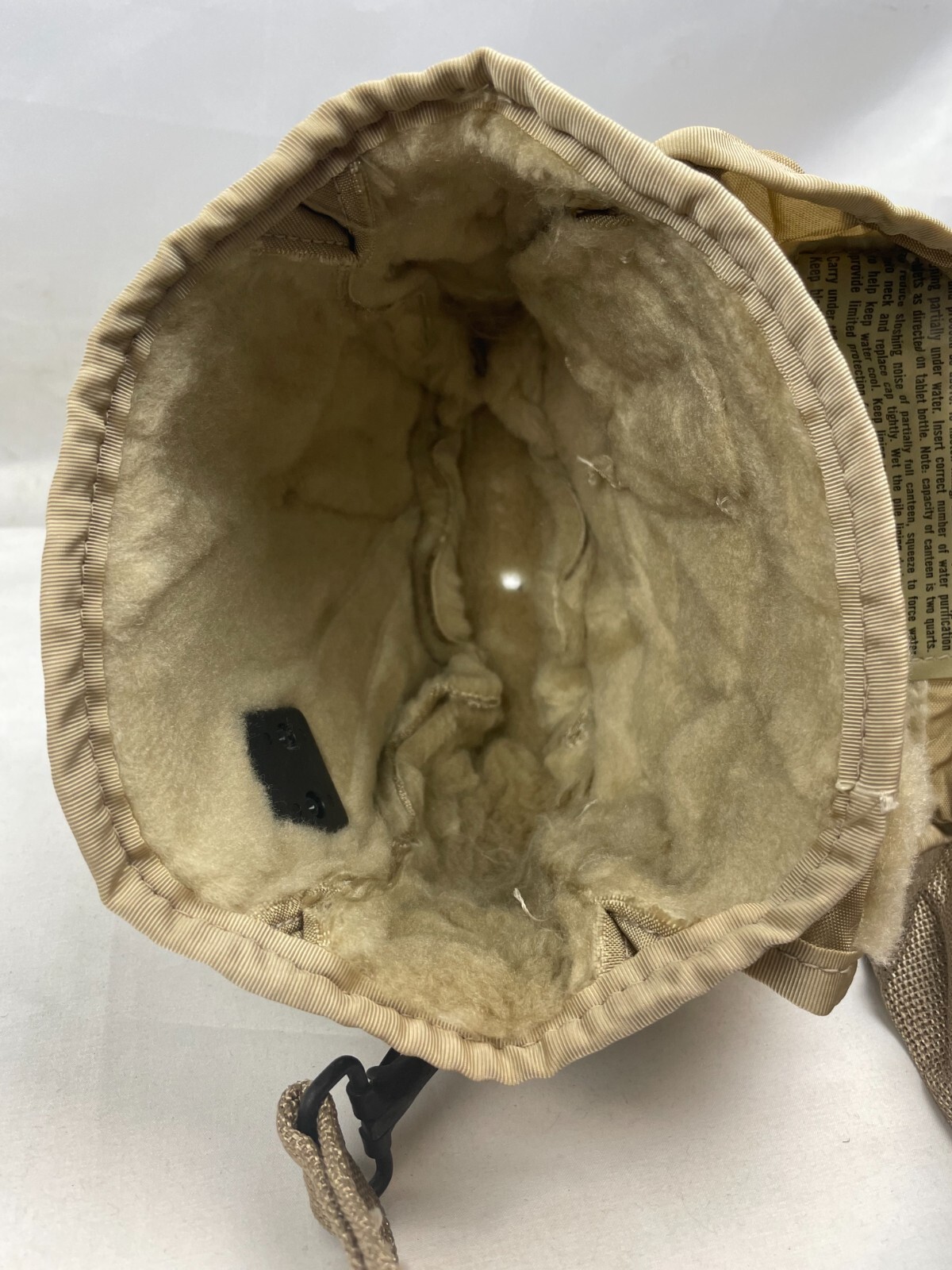 US Military 2 QT Collapsible Water Canteen & Cover Pouch Desert Tan w/ Strap NEW