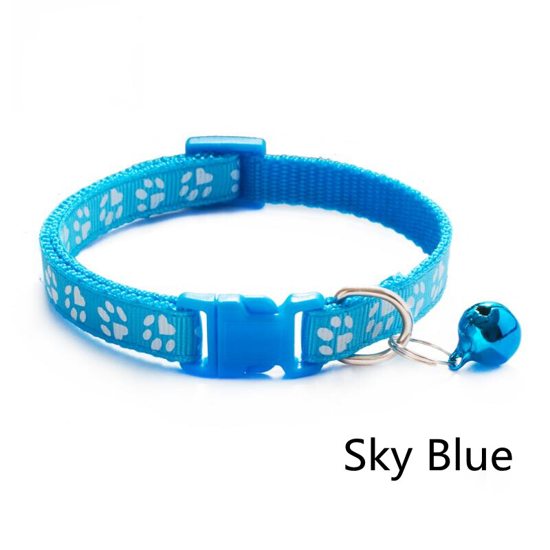 Reflective Nylon Cat Collar With Bell For Kitten Small Dog Puppy Pet Adjustable